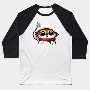 Cute Raccoon Drawing Baseball T-Shirt